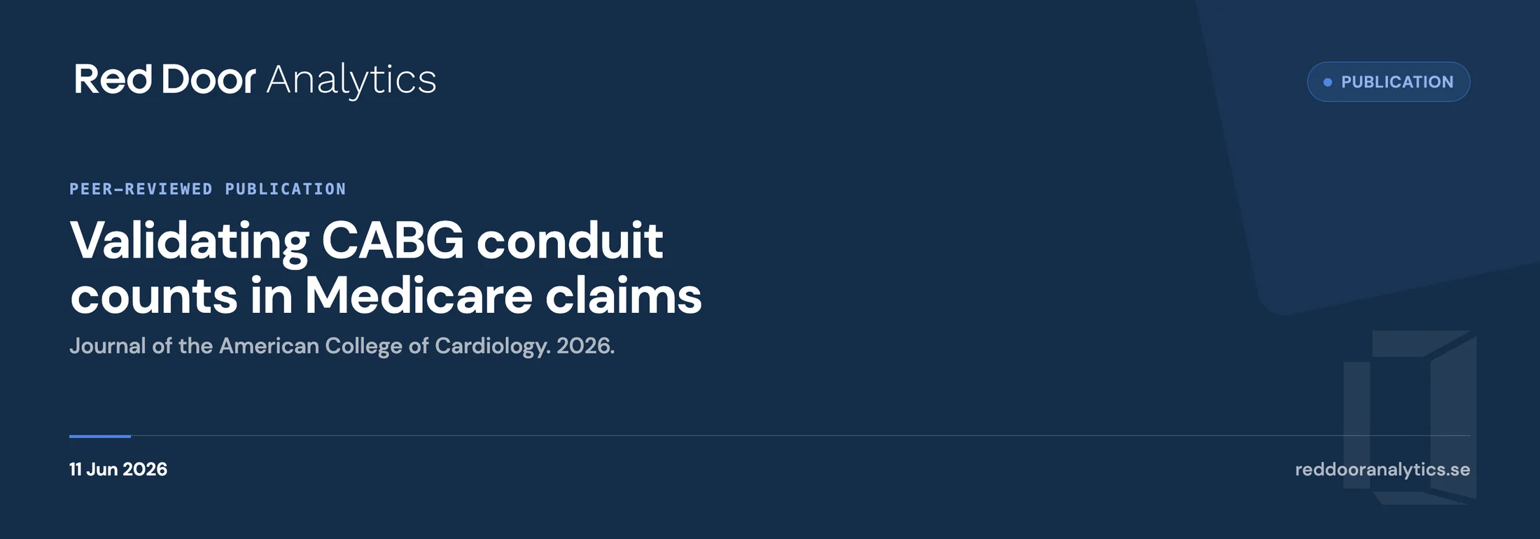 New publication in the Journal of the American College of Cardiology: validating CABG conduit counts — Red Door Analytics
