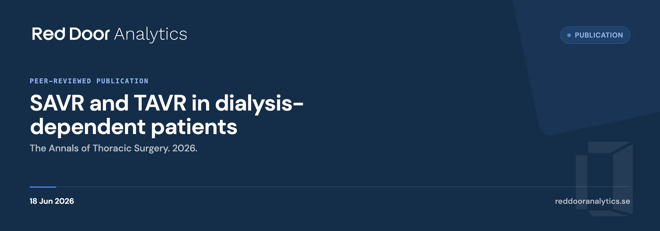 New publication in The Annals of Thoracic Surgery — Red Door Analytics