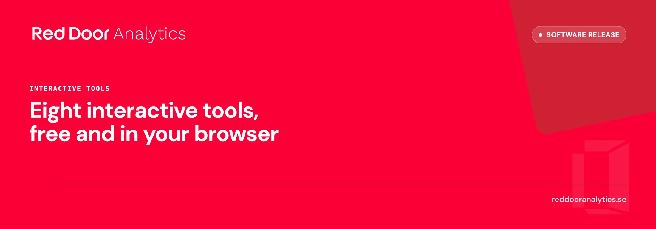 Eight interactive tools, free and in your browser — Red Door Analytics