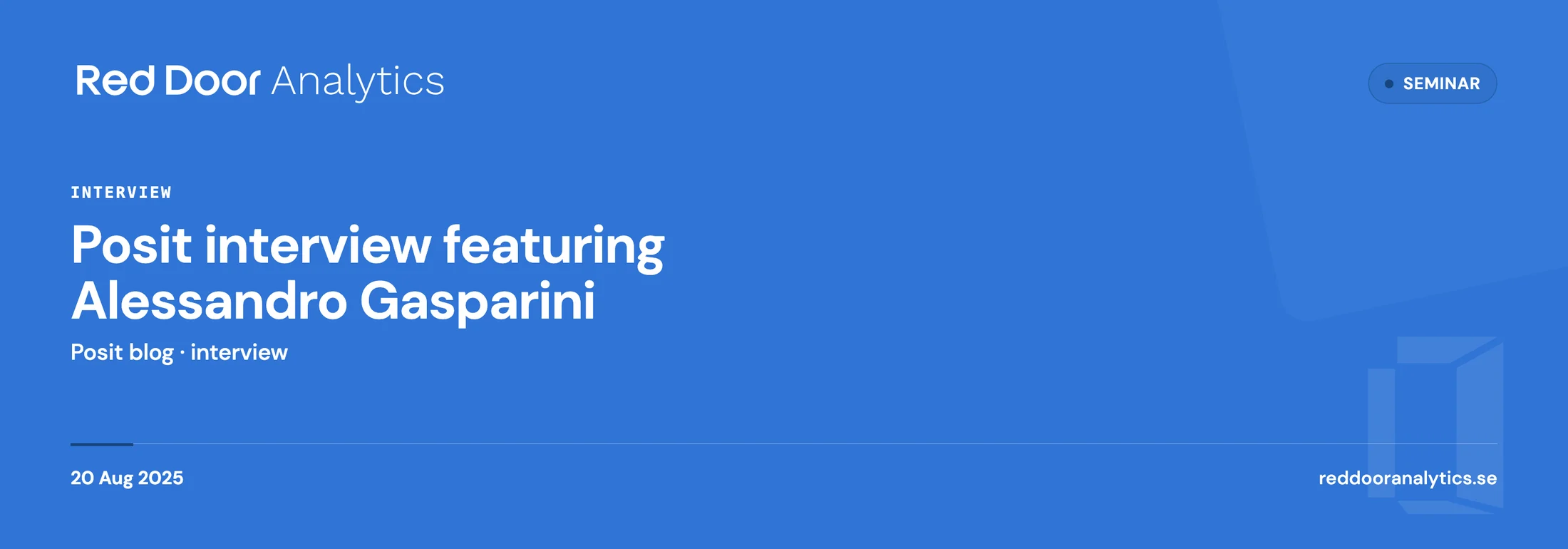 Posit interview featuring Alessandro Gasparini — Red Door Analytics