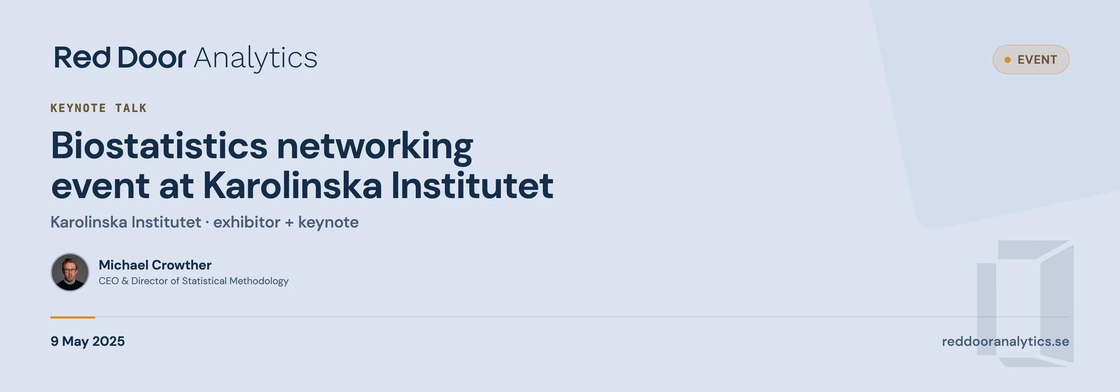 Join us at the Biostatistics Networking Event at Karolinska Institutet — Red Door Analytics