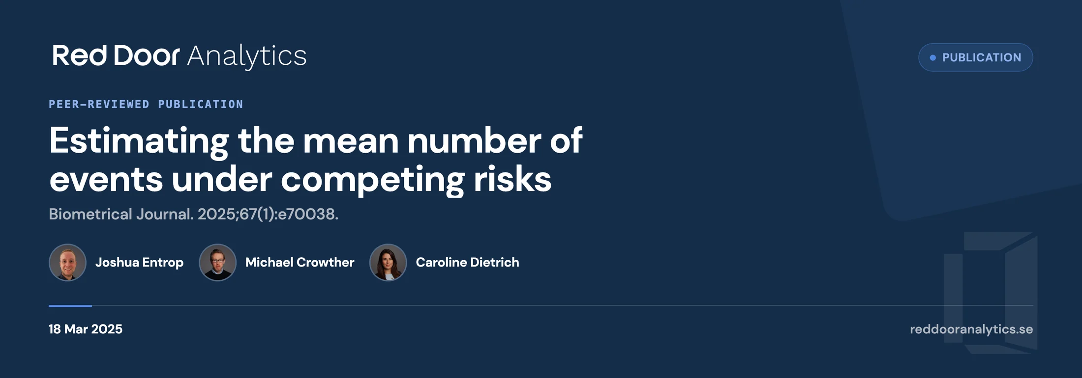 New publication on estimating the mean number of events — Red Door Analytics