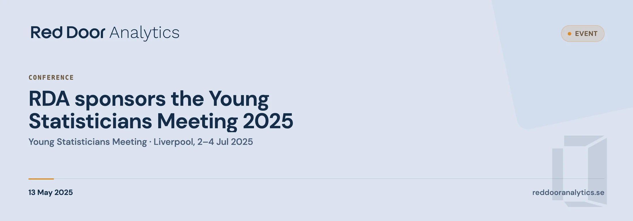 RDA sponsors the Young Statisticians Meeting 2025 in Liverpool — Red Door Analytics