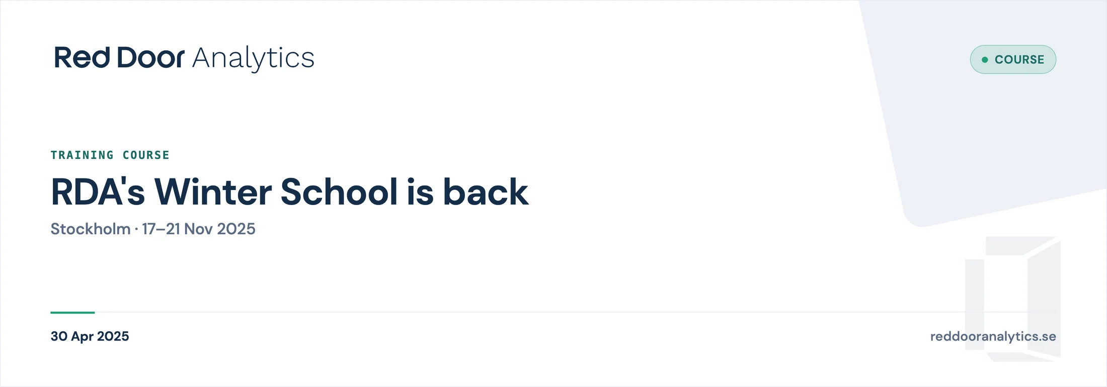 RDA's Winter School is back — Red Door Analytics